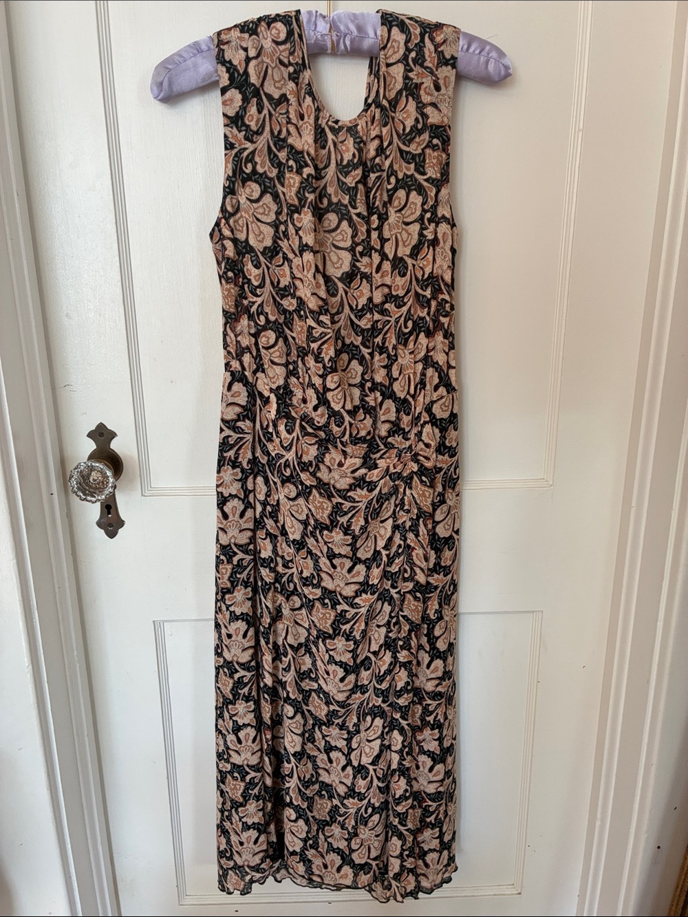 NWT Banana Republic Sleeveless Floral Maxi Dress in Black and Blush
